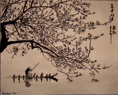 Estampe 20arbre 20barque
