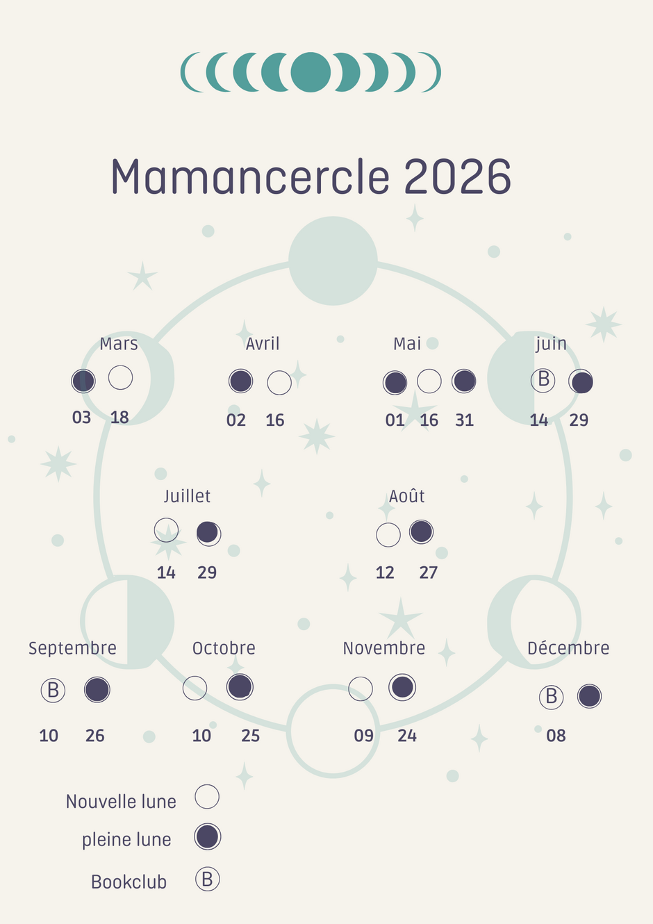 Calendrier mamancercle 26